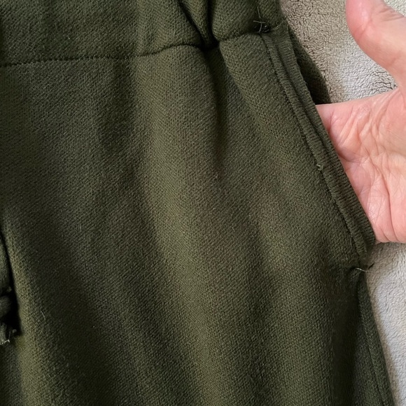 Zara Cargo Pocket Knit Jogger Dark Army Green Size Large - Picture 7 of 11